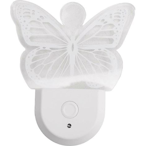 Veilleuse papillon murale à brancher, lampe de nuit à couleurs changeantes pour chambre d'enfant, idéale pour la décoration et les cadeaux d'anniversaire (prise US). (1/5)