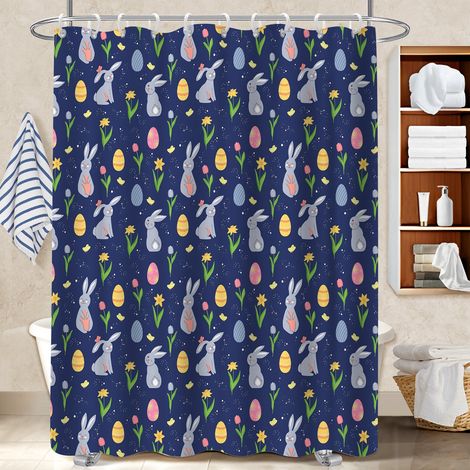 Rideau de bain 180x180 bordure lestée bâche polyester douche pour nouvelle déco pour la rentrée (1/5)