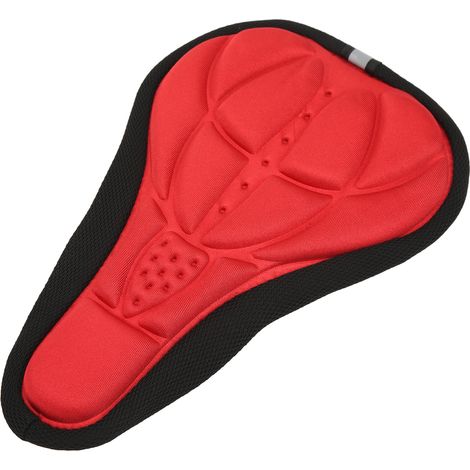 Housse de Selle Vélo Ergonomique, Couverture Antidérapante, Mousse Confortable, Design Anatomique, Installation Rapide, Rouge (1/5)
