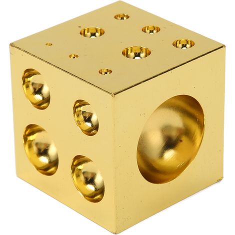 Bloc à dôme 50x50x50mm acier inoxydable électrolytique doré pour bijoux, matrice de formage (1/5)