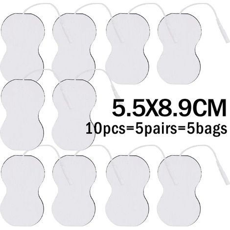 10/20 électrodes auto-adhésives de rechange pour stimulateur musculaire TENS carré 59/55 cm, masseur électrique numérique03404