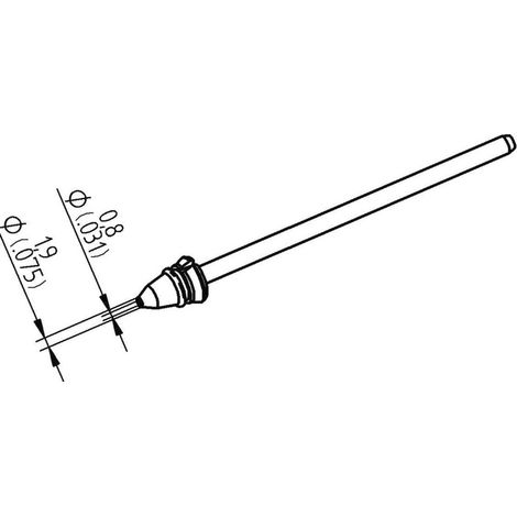 Ersa 0742ED0819H/SB Panne de fer à dessouder conique Longueur de la panne 79.25 mm Contenu 1 pc(s) R141801