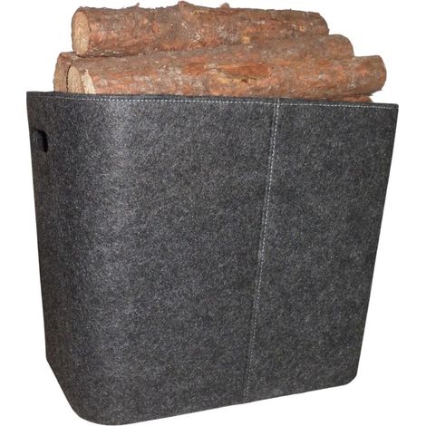 TrendLine Holzkorb Filz 50x36x40 cm Kaminholzkorb Transportkorb Aufbewahrung (1/2)