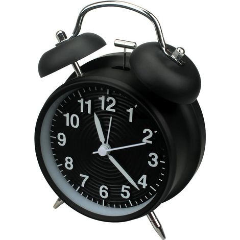 Doppelglockenwecker – 10 cm – Geräuschlos – Batteriebetrieben – O (1/5)