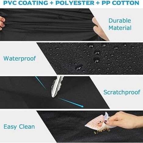 Bâche pour Voiture SUV Impermeable 480 x 175 x 150cm Noir Extérieur (1/2)