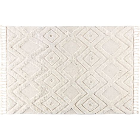 Dahlia tapis 300x200cm blanc. (1/4)