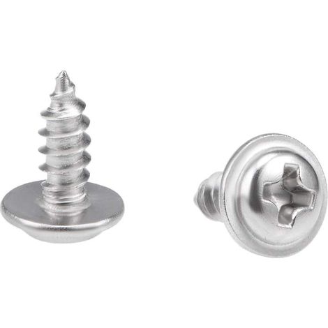 3x8mm Auto-taraudage Vis Cruciforme Tête 50Pcs 304 Inox Acier (1/3)
