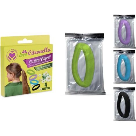 TRADE SHOP - Set 32pz Da 4 Elastici Capelli Antizanzare Colorati Profumo Repellente Insetti 035061 - (1/3)