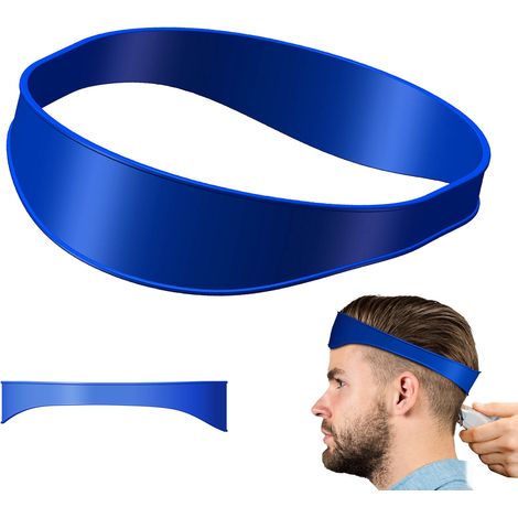 Tondeuse à cheveux incurvée en silicone à faire soi-même, gabarit de rasage de la nuque et guide de coupe de cheveux, outil de coiffure bleu (1/5)