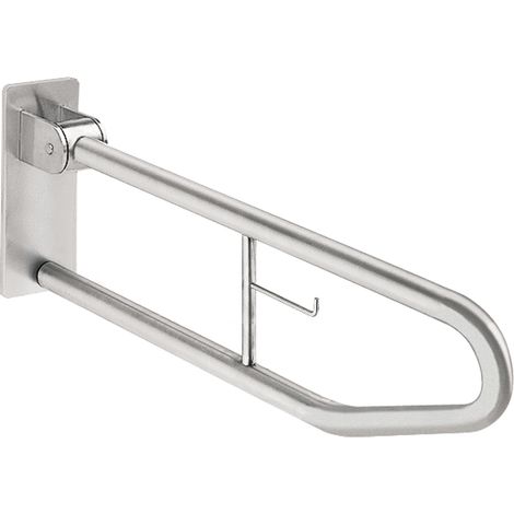 KWC AR Stützklappgriff, CONTINA, Edelstahl, 100x250x700 mm, WC-Rollenhalter