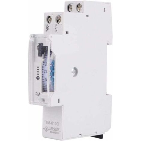 BUNTHAUS PA Interrupteur Horaire de Rail Interrupteur de Commande de Synchronisation de Rail DIN Intelligent Relais de Minuterie TM610C 220V pour Réverbère (1/4)
