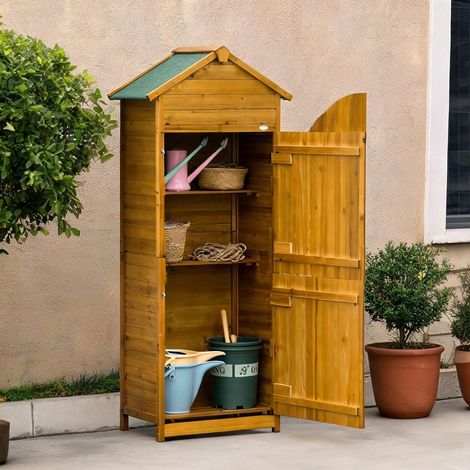 Chariot de jardin en tanne 79 x 49 x 191,5 cm (1/5)