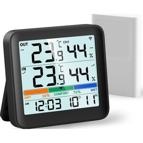 Thermomètre Hygromètre Intérieur Extérieur Sans Fil (1/5)