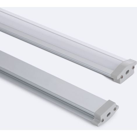 Ledkia – Profilé aluminium étanche IP65 encastré 2m pour ruban LED jusqu'à 8 mm – Protection contre l'humidité et la poussière – Installation professionnelle
