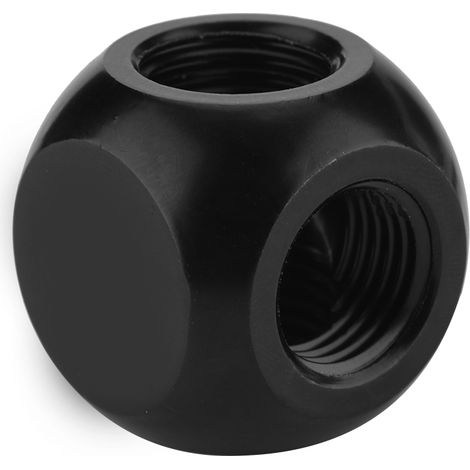 Raccord rotatif 4 voies G1/4" noir pour circuit de refroidissement liquide PC