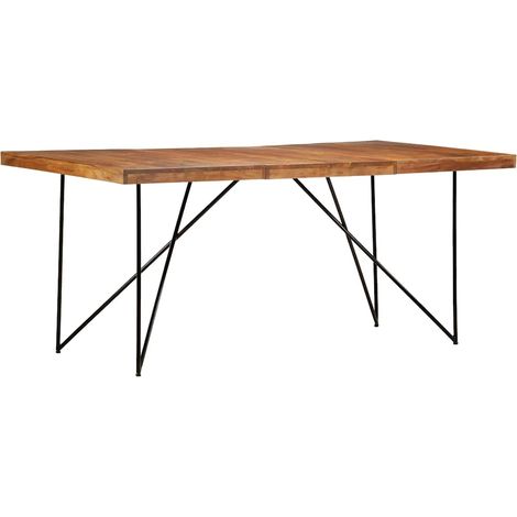 vidaXL Table à manger 180x90x76 cm Bois d'acacia massif (1/5)