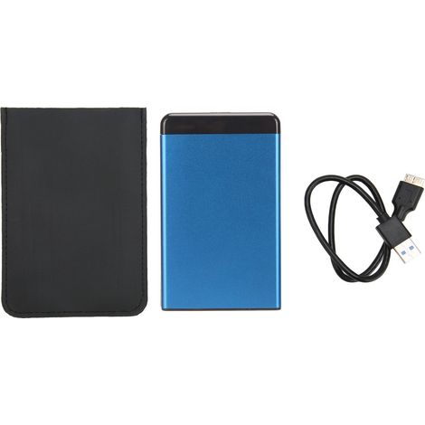 Disque dur externe 2.5 pouces USB 3.0 5Gbps, transmission rapide, plug and play, ultra-mince, portable, pour ordinateur TV téléphone, bleu, 320Go (1/5)