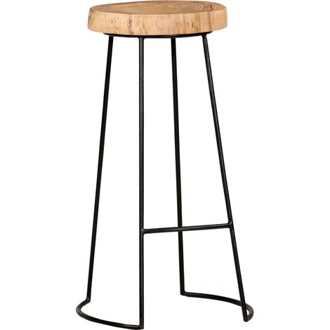 Maison Exclusive - Sgabelli da Bar 2 pz in Legno Massello di Acacia (1/5)