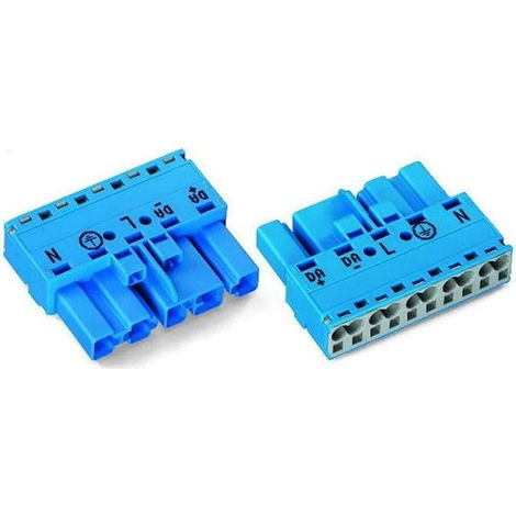 Connecteur Wago Femelle 5 Voies Bleu (1/2)