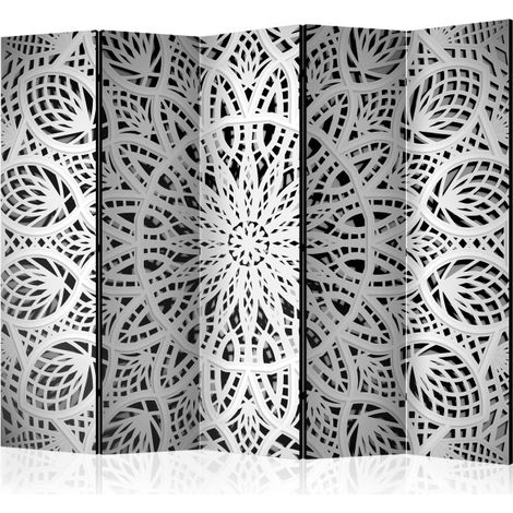 Paravent 5 Volets "White Mandala" 172x225cm (1/2)