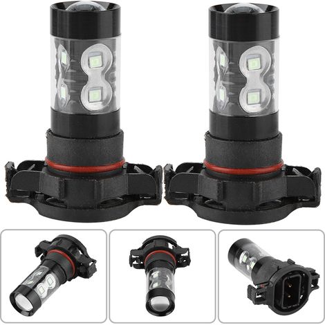 2er-Pack H16 5202 8000K Eisblau 100W 20 LED-Lampen für Autoscheinwerfer und Nebelscheinwerfer (1/5)