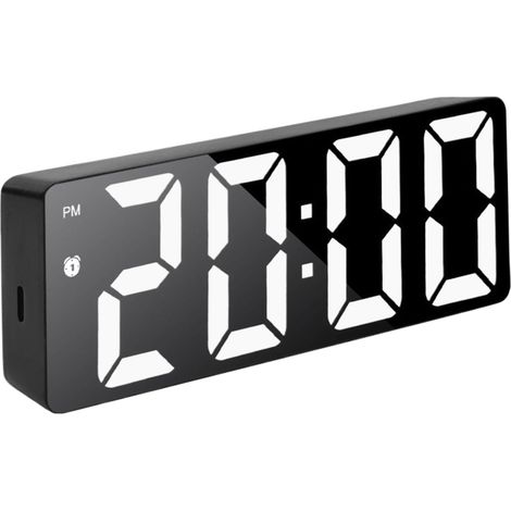 Sveglia digitale silenziosa Modalità ambiente Ampio display LED Scrivania Temperatura Data Ora Ufficio elettronico Data (1/5)