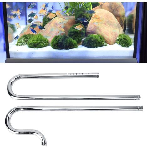 Ein- und Auslassrohr aus Edelstahl für Aquarien, kompatibel mit Filtern, Durchmesser 16/22 mm -
