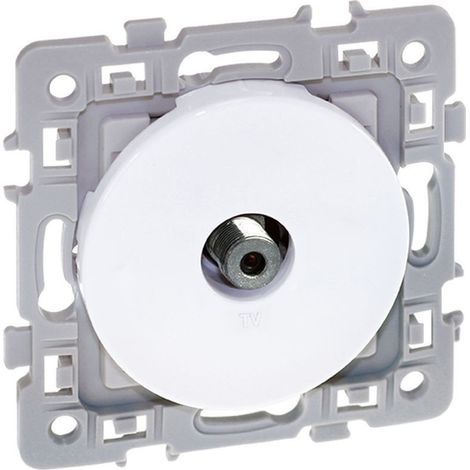 60268 Eur'ohm Square Prise Tv Multiservice Type F Blanc (1/2)