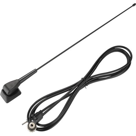 Antenne Radio AM FM - Câble 3 M - Impédance 75 Ω - Fiche DIN - Compatible Peugeot 106 205 206 306 307 309 406 806 Partner Expert - Noir (1/5)