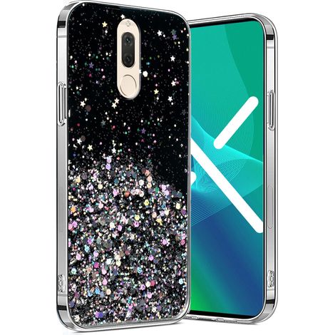Coque pour Huawei Mate 10 Lite, pailletée, noire (1/3)