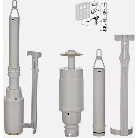 GEBERIT CAMPANA COMPLETA PER TWIN LINE 215.299.00.1 kit completo di ricambio Singolo scarico cassetta ad incasso
