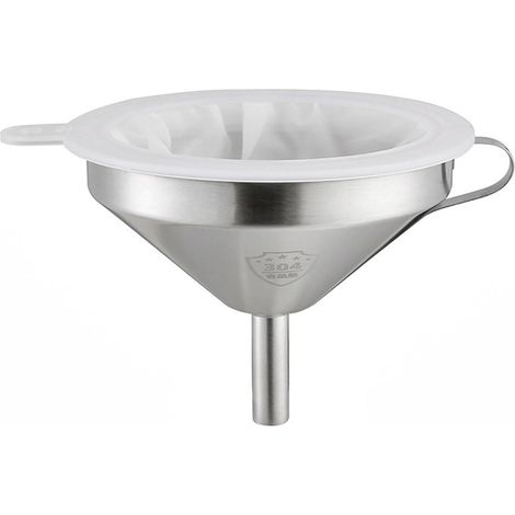 Praktisches Edelstahl-Sieb-Set, Küchen-Trichter aus Metall (1/5)