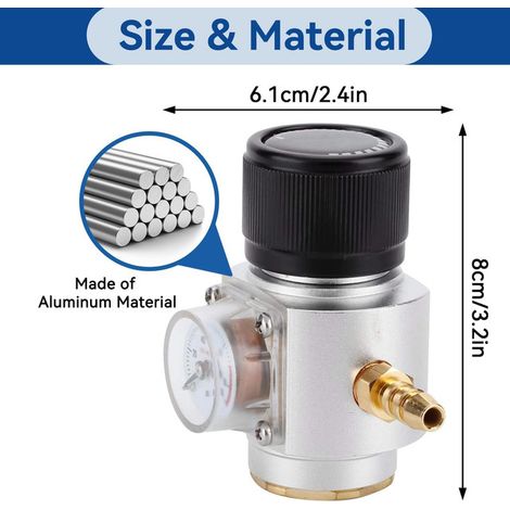Régulateur de CO2 Mini Mini-Détendeur de Pression de Dioxyde de Carbone Réducteur de Pression pour Mini Fût de Bière Cartouche Tr21.4