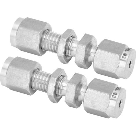 2 Pièces Raccords à Double Bague en Acier Inoxydable 316 pour Tuyauterie Haute Pression, Diamètre 3mm (1/5)