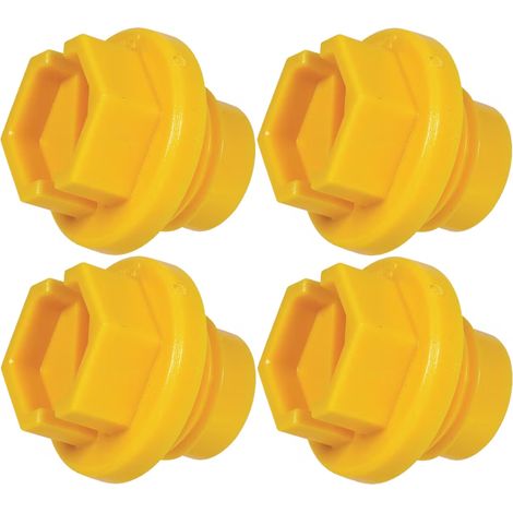 4x Bouchon anti-poussière à filetage mâle métrique BSP en plastique Embout Raccord Capuchon Protection Tuyau Hydraulique Tube, 1/4"