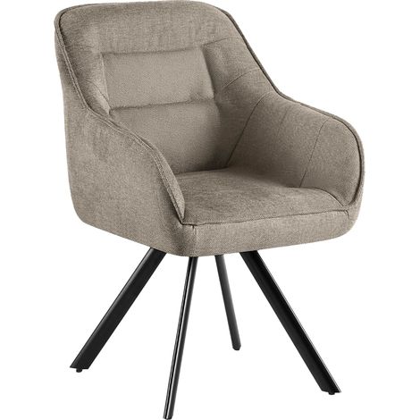 Esszimmerstuhl Pettuli taupe Stoff