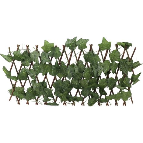 Eosnow Künstliche Hecken, Zaunsimulation, erweiterbarer Sonnenschutz, wasserdichte künstliche Formschnitt-Heckenpflanze für den Garten, Virginia Creeper Leaves