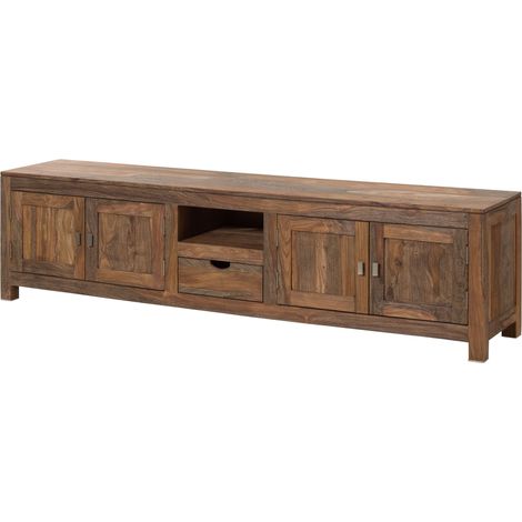 Mobile TV Sheesham grigio oliato 220x45x56 (BxTxH) montato NATURE GREY 38 (1/4)
