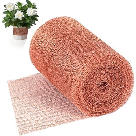 Rete in rame per lumache e chiocciole da giardino, 12,7 cm x 12 m, trappola per lumache, nastro in rame, protezione elettrochimica contro le lumache per giardino, rete flessibile anti-roditori per blo (1/5)