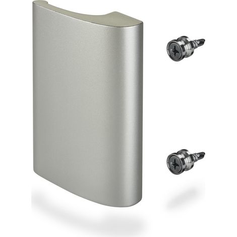 Balkontürgriff SEJA 82 x 52,5 x 20 mm BA 48 mm Aluminium Verdeckte Verschraubung silbergrau eloxiert