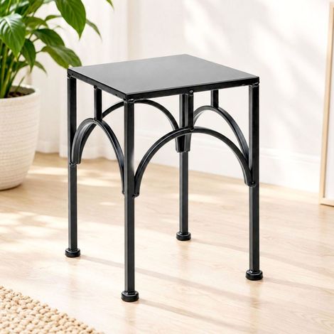 DanDiBo Tabouret pour fleurs Métal Noir Angulaire 28 cm Support pour fleurs Colonne pour fleurs 96449 S Tabouret pour plantes Moderne Support pour plantes (1/5)