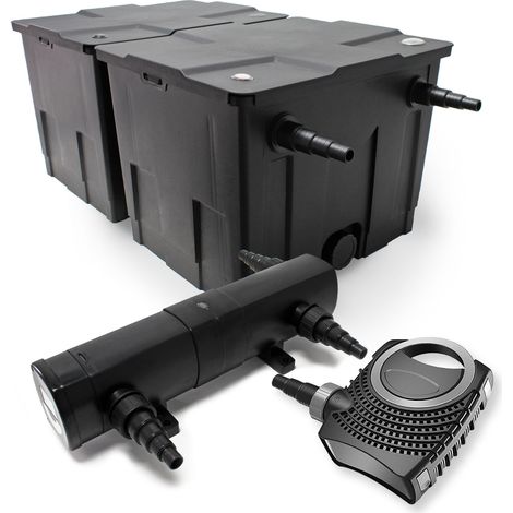 Kit de filtración de estanque Bio Filtro 60000l clarificador UVC 18 W 80 W bomba bajo consumo tipo