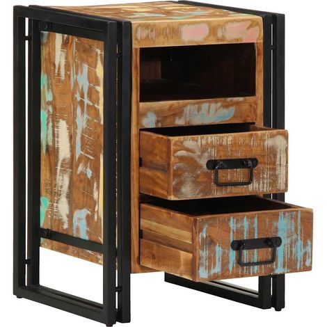 Maison Exclusive - Comodino 40x40x59 cm in Legno Massello di Recupero