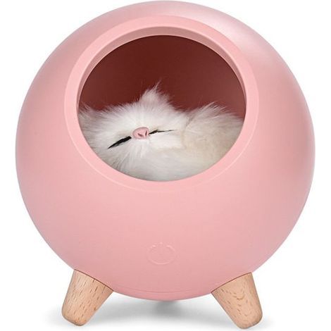 Veilleuse Chat - LED Rechargeable USB - Intensité Réglable Sans Contact - Arrêt Automatique Après 2 Heures - 1200 mAh - Pour Chambre Enfant ou Décoration Intérieure (1/5)