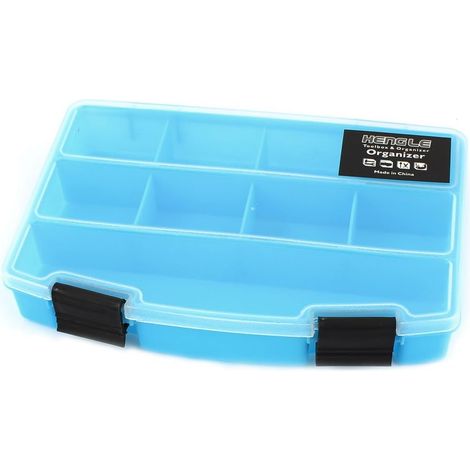 Blauer Hartplastik 9 Fach Elektronische Komponenten Aufbewahrungsbox Box Organizer (57da75d0fe1f9189 (1/2)