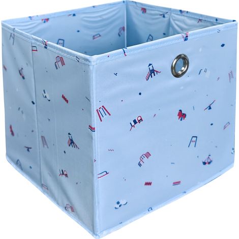 Boite de Rangement Tissu Pliable Bleu - Organisateur Tiroir Motifs Amusants - Boite Rangement Sous Vetement - Armoire Vetement pour Chaussettes Cravates Foulards