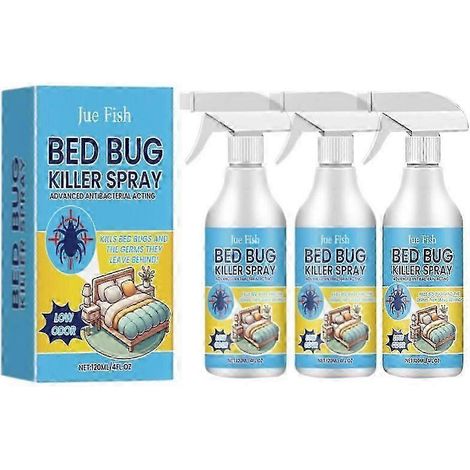 1 à 3 sprays anti-punaises de lit pour la maison, pour draps et canapés. Élimine les punaises de lit et prévient les piqûres de puces et de punaises de lit. Taille : 3 pièces. (1/4)