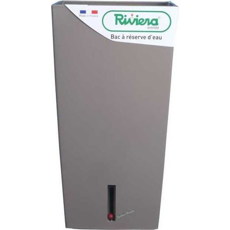 RIVIERA Pot de fleurs carre Eva New en plastique - 28 x 28 x H 52 cm - 31 L - Taupe