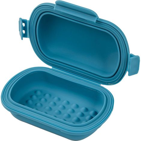 Struttura protettiva in silicone per portasapone da viaggio - Blu