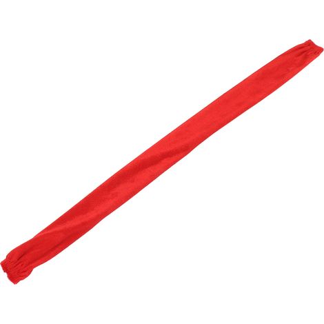Staubdichte Flanell-Kettenhülle, 60 cm lang und 5 cm breit, mit Reißverschluss, rot. (1/5)